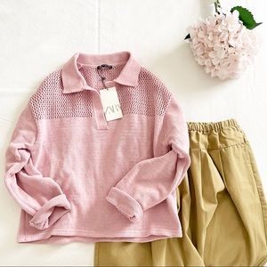 Zara chenille sweatshirt